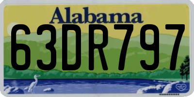 AL license plate 63DR797
