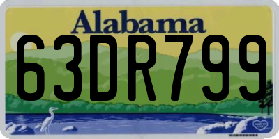 AL license plate 63DR799