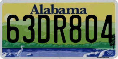 AL license plate 63DR804