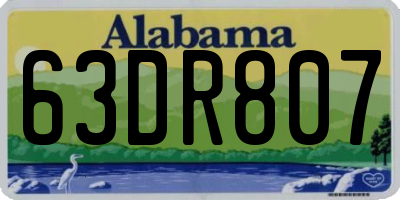AL license plate 63DR807