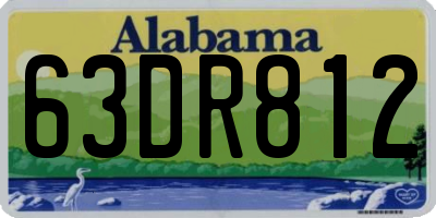 AL license plate 63DR812