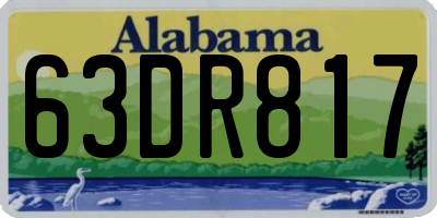 AL license plate 63DR817