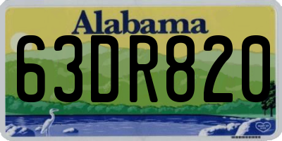 AL license plate 63DR820