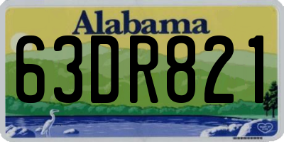 AL license plate 63DR821