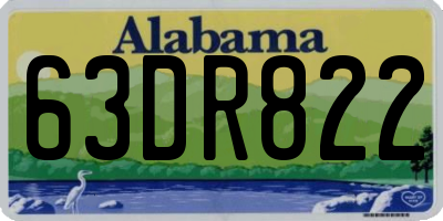 AL license plate 63DR822
