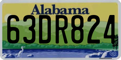 AL license plate 63DR824