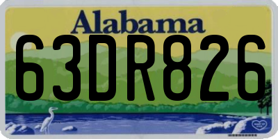 AL license plate 63DR826