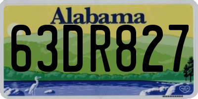 AL license plate 63DR827