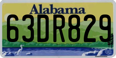 AL license plate 63DR829