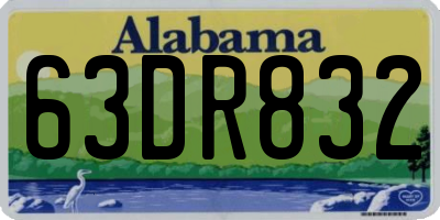 AL license plate 63DR832