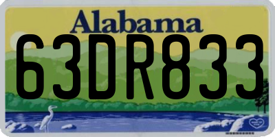 AL license plate 63DR833