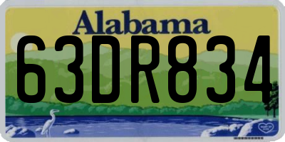 AL license plate 63DR834