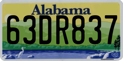 AL license plate 63DR837