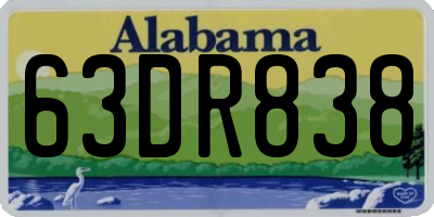 AL license plate 63DR838