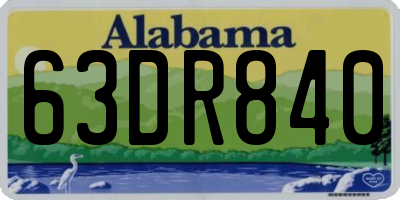 AL license plate 63DR840
