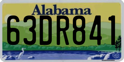 AL license plate 63DR841