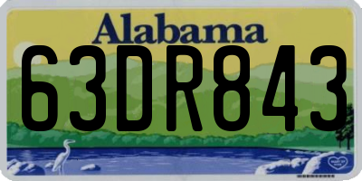 AL license plate 63DR843