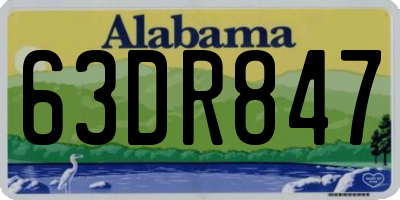 AL license plate 63DR847