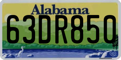 AL license plate 63DR850