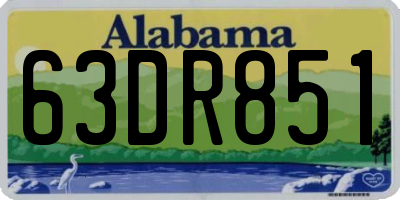 AL license plate 63DR851