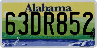 AL license plate 63DR852