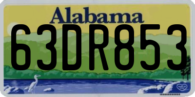 AL license plate 63DR853