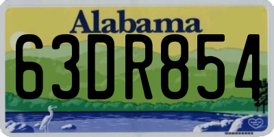 AL license plate 63DR854
