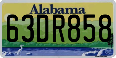 AL license plate 63DR858
