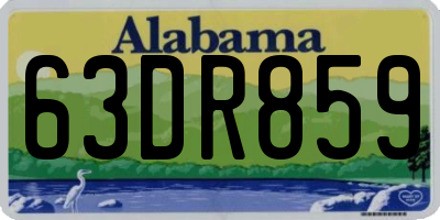 AL license plate 63DR859