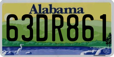 AL license plate 63DR861