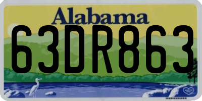 AL license plate 63DR863