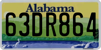 AL license plate 63DR864