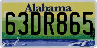 AL license plate 63DR865