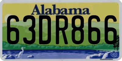 AL license plate 63DR866