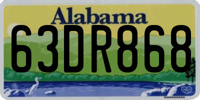 AL license plate 63DR868