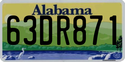 AL license plate 63DR871