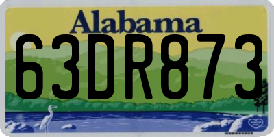 AL license plate 63DR873