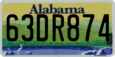 AL license plate 63DR874