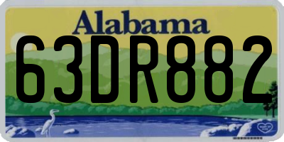 AL license plate 63DR882