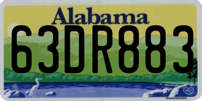 AL license plate 63DR883