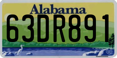 AL license plate 63DR891