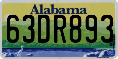 AL license plate 63DR893
