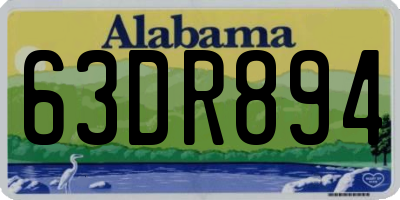 AL license plate 63DR894
