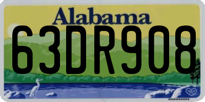 AL license plate 63DR908