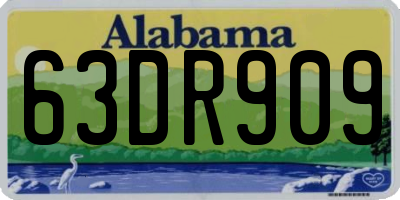 AL license plate 63DR909