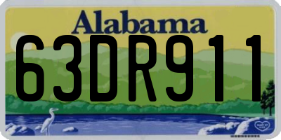 AL license plate 63DR911