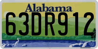 AL license plate 63DR912