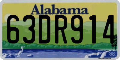 AL license plate 63DR914