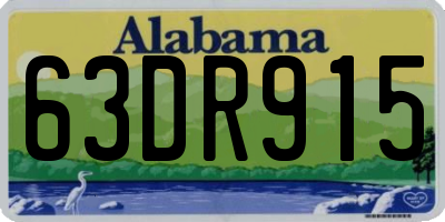 AL license plate 63DR915