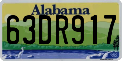 AL license plate 63DR917